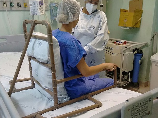 Cadeira desenvolvida pelo fisioterapeuta Luís Antônio Nunes. Foto: Luís Antônio NunesDivulgação